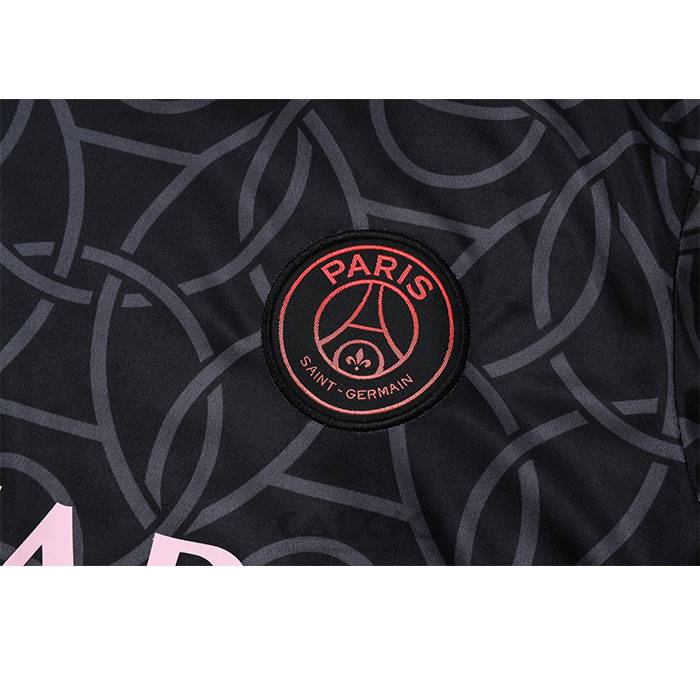 Tuta da Track Paris Saint-Germain Jordan Manica Corta 2024-2025 Nero - Pantaloncini